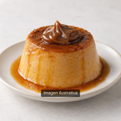 Flan casero con dulce de leche
